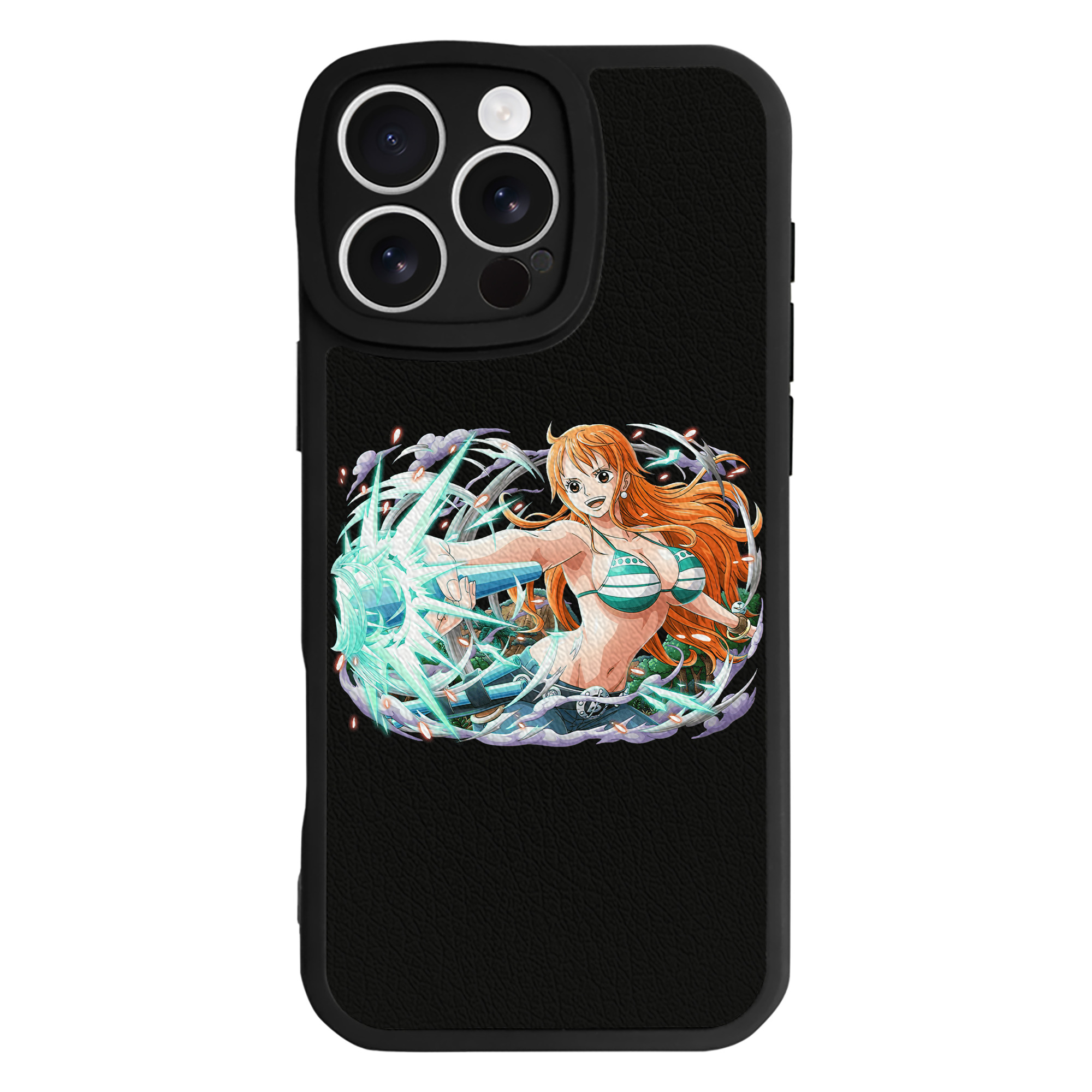 （画像用） ワンピース ナミ ONE PIECE Nami 【iPhone 16シリーズ対応】シリコンスマホケース（レザー調） 材質：シリコン